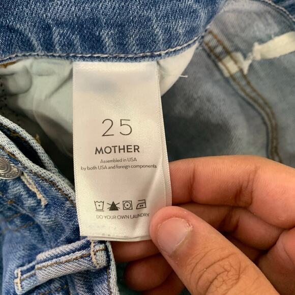 Mother 25 The Hustler Ankle Fray Crashing Hard High Rise Mother Superior - Picture 4 of 12